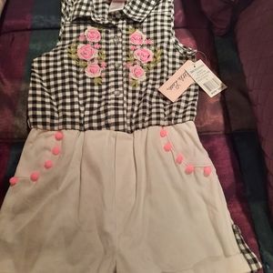 2 Brand New Girl's Little Lass Rompers